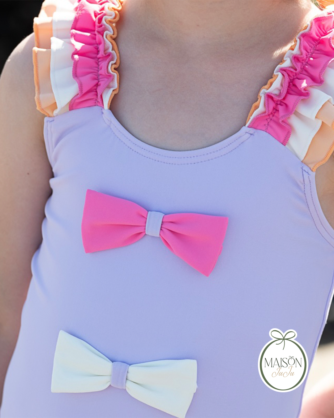 GIRL SWIMSUIT BOW RUFFLE