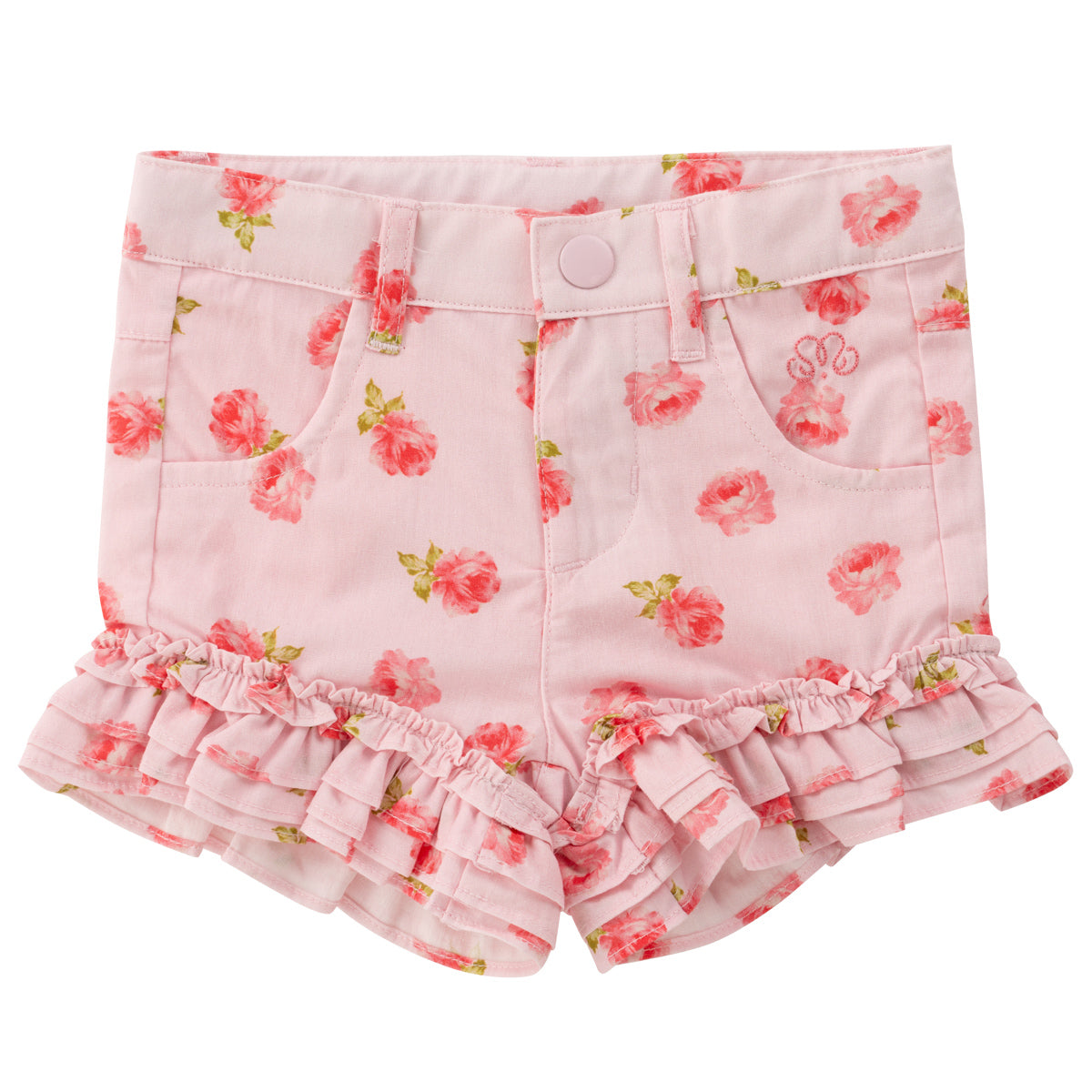 BABY GIRL SHORT I FLOWER RUFFLE