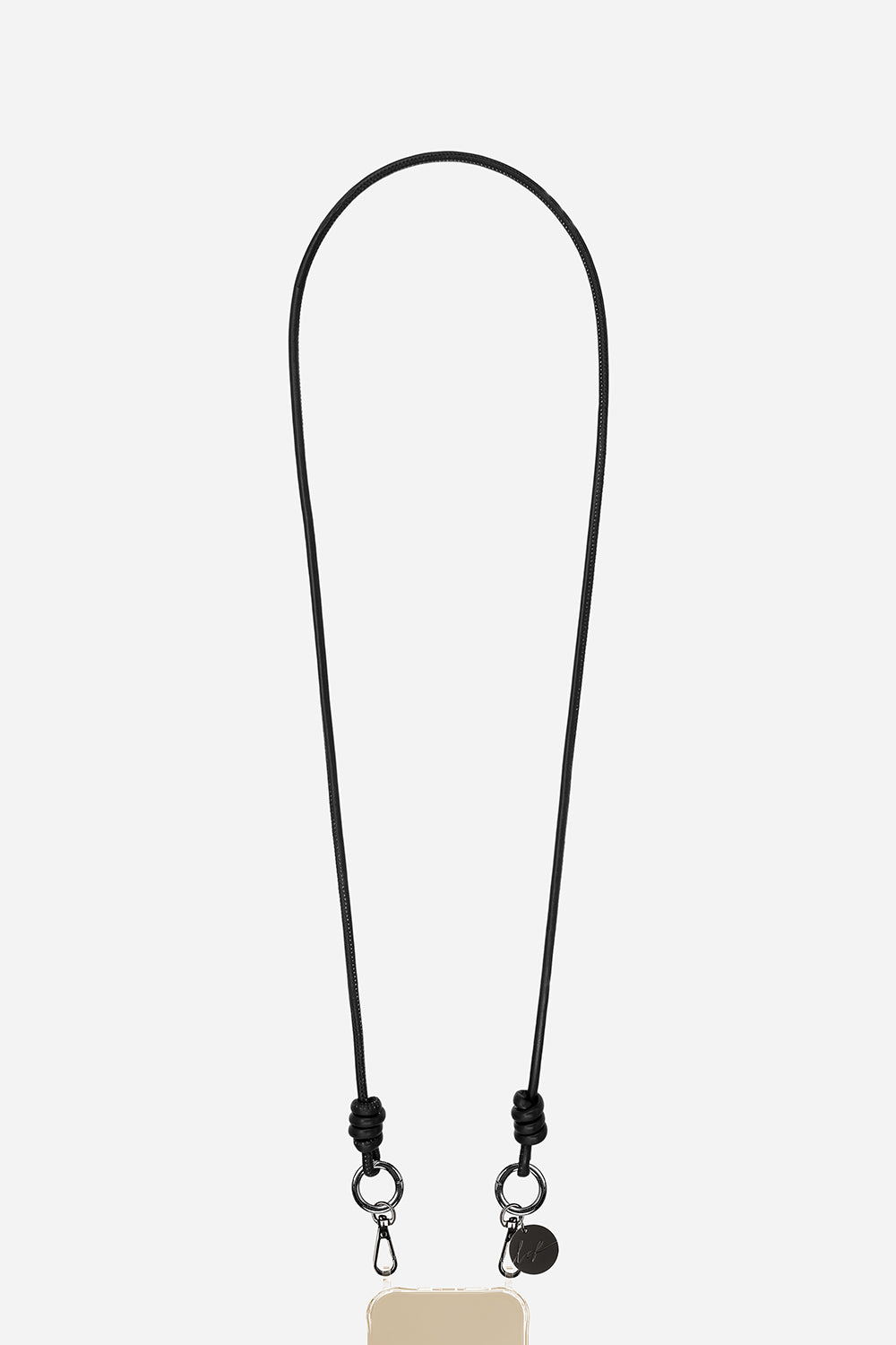 LONG PHONE CHAIN - NOLAN BLACK LEATHER