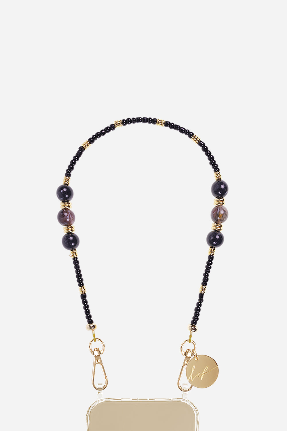 SHORT PHONE CHAIN - IRIS BLACK