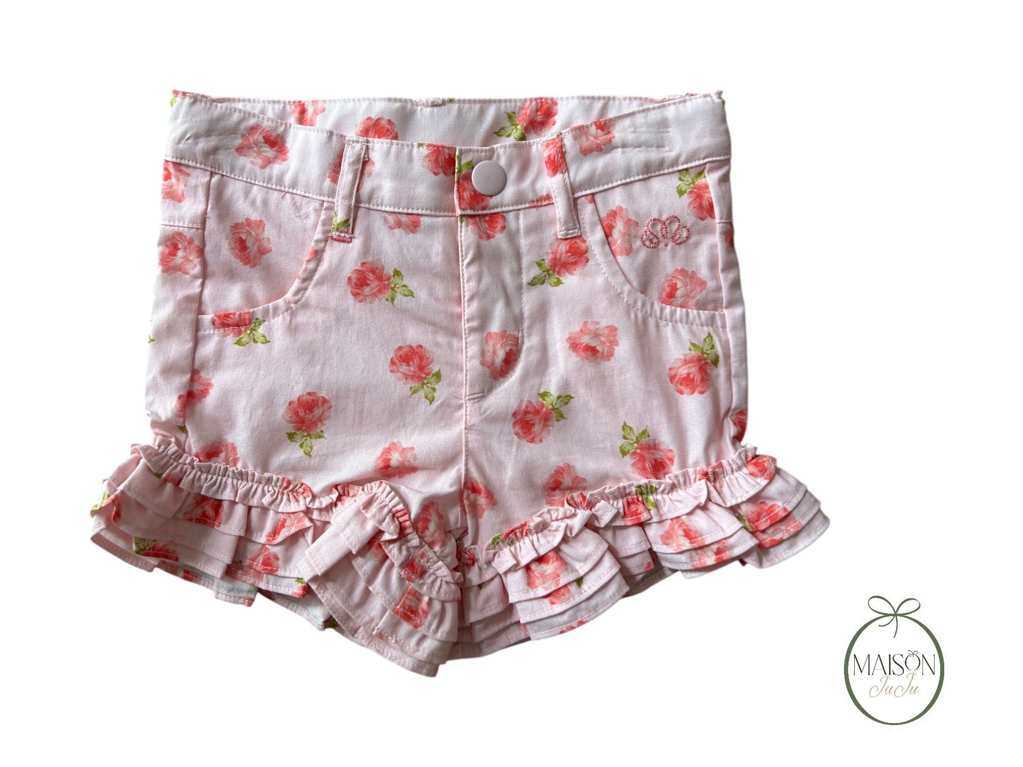 BABY GIRL SHORT I FLOWER RUFFLE