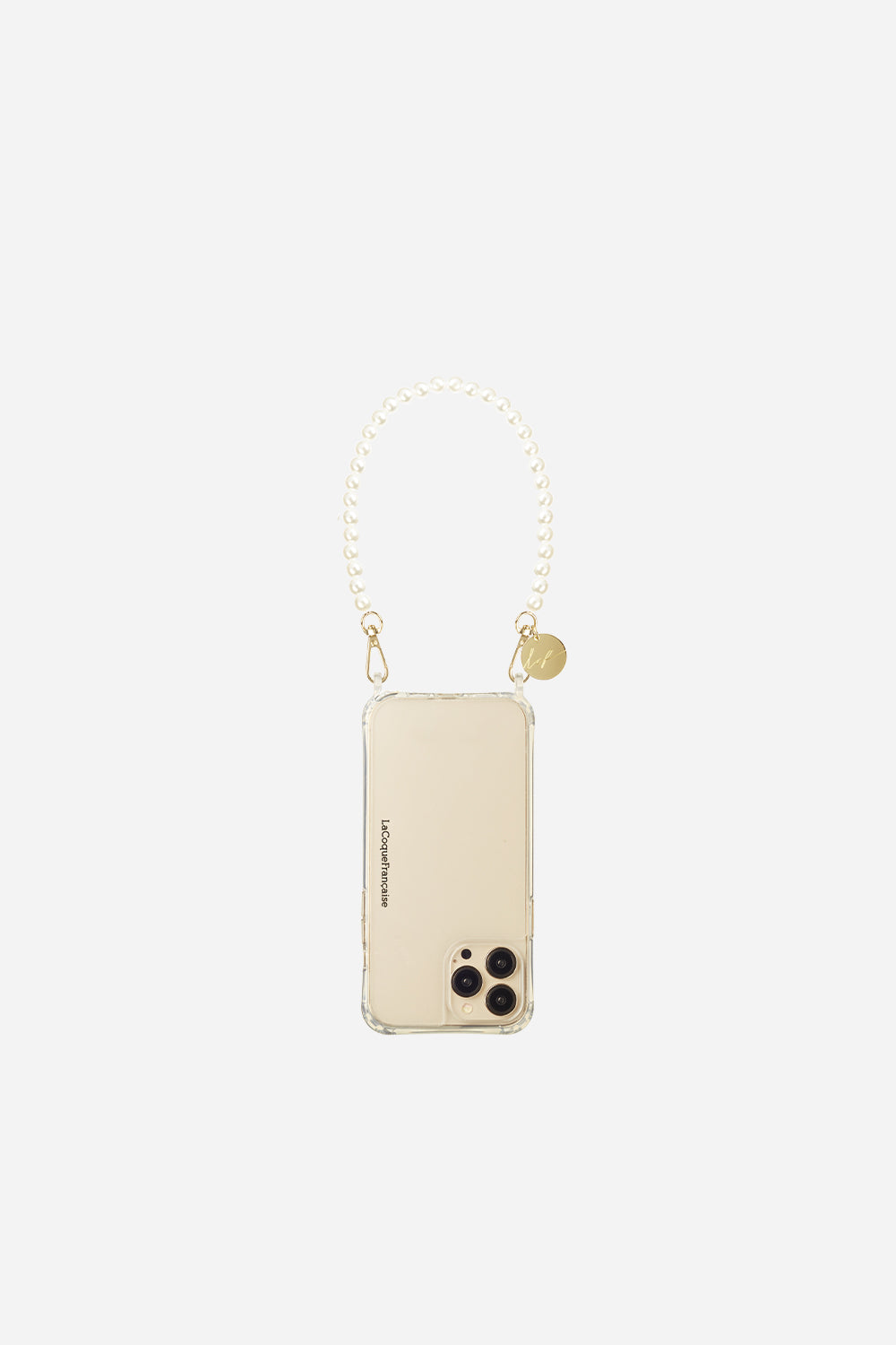 SHORT PHONE CHAIN - WHITE AGATE PEARLS