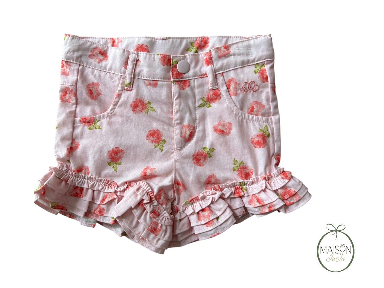 BABY GIRL SHORT I FLOWER RUFFLE